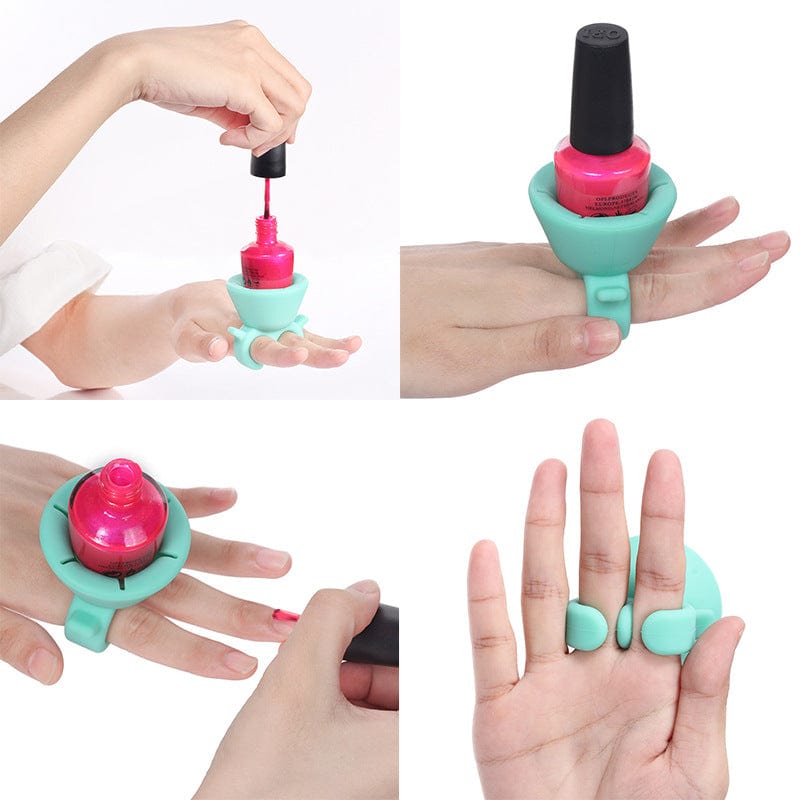 Living Today 2 Pcs Nail Polish Bottle Holder Ring