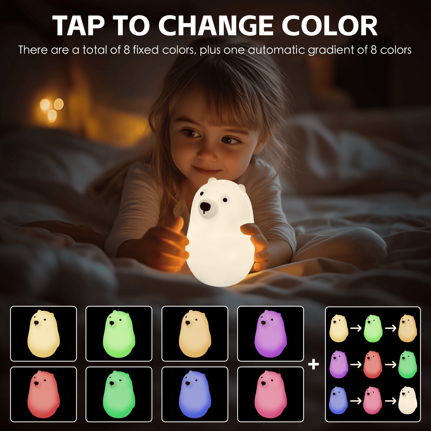 Brillar Squishy Polar Bear Night Light