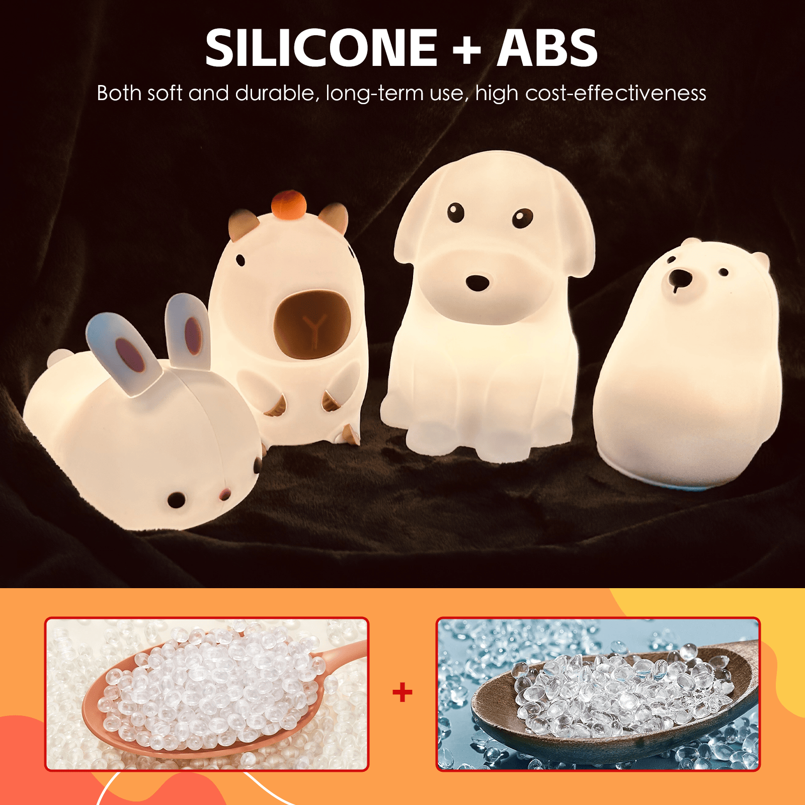 Brillar Squishy Cute Bunny Night Light