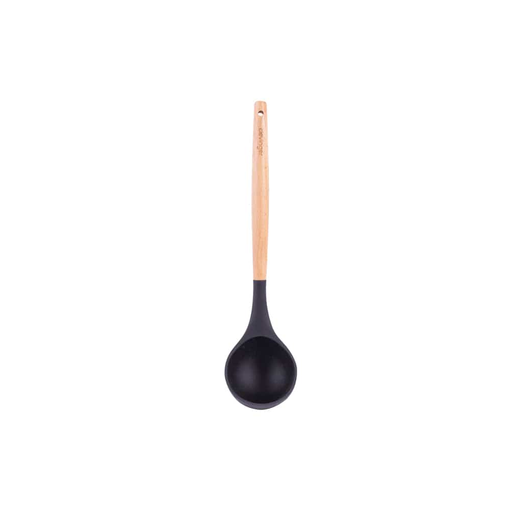 Clevinger cookware Beechwood & silicone ladle charcoal