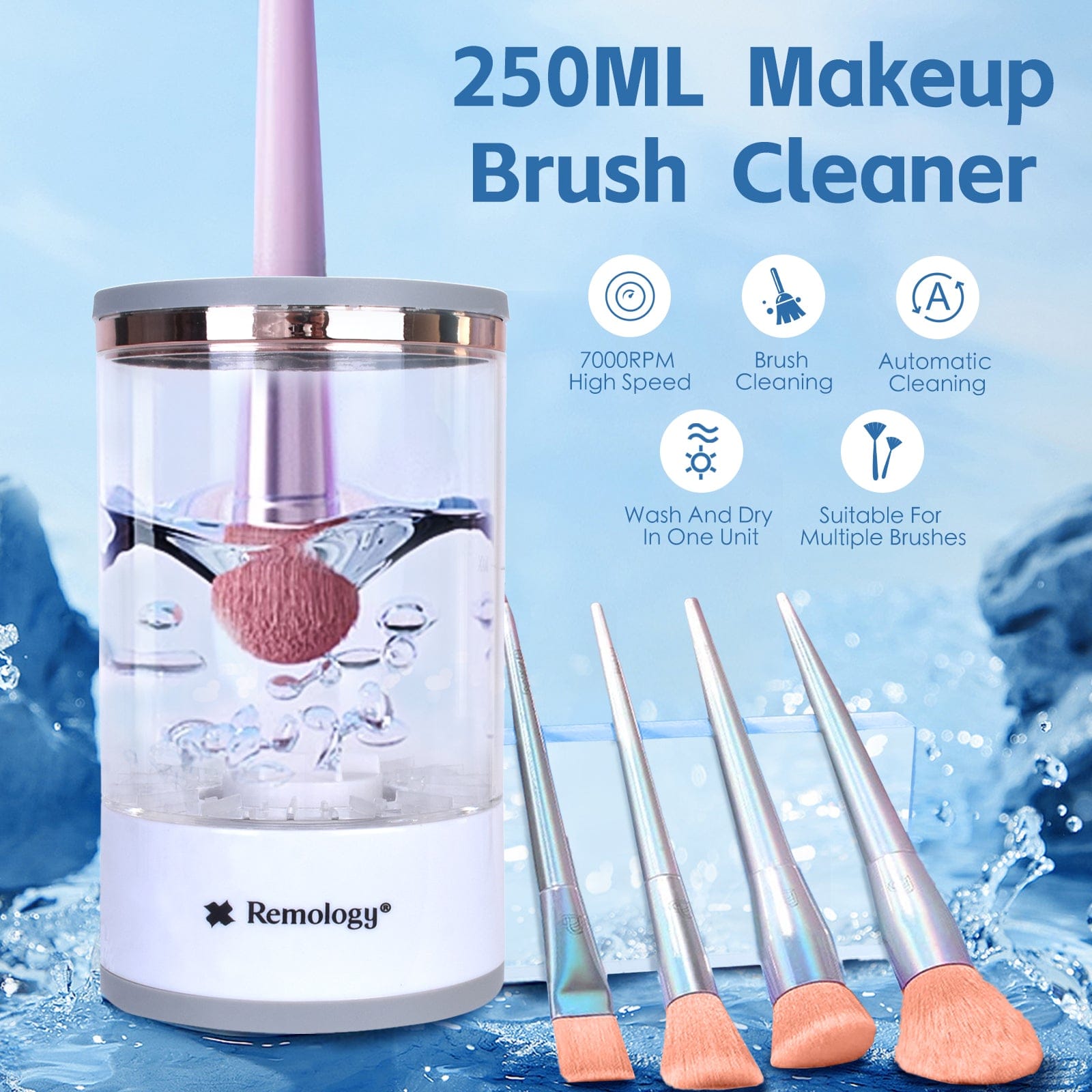 Remology Health & Beauty Makeup Brush Cleaning And Drying All-in-one Machine