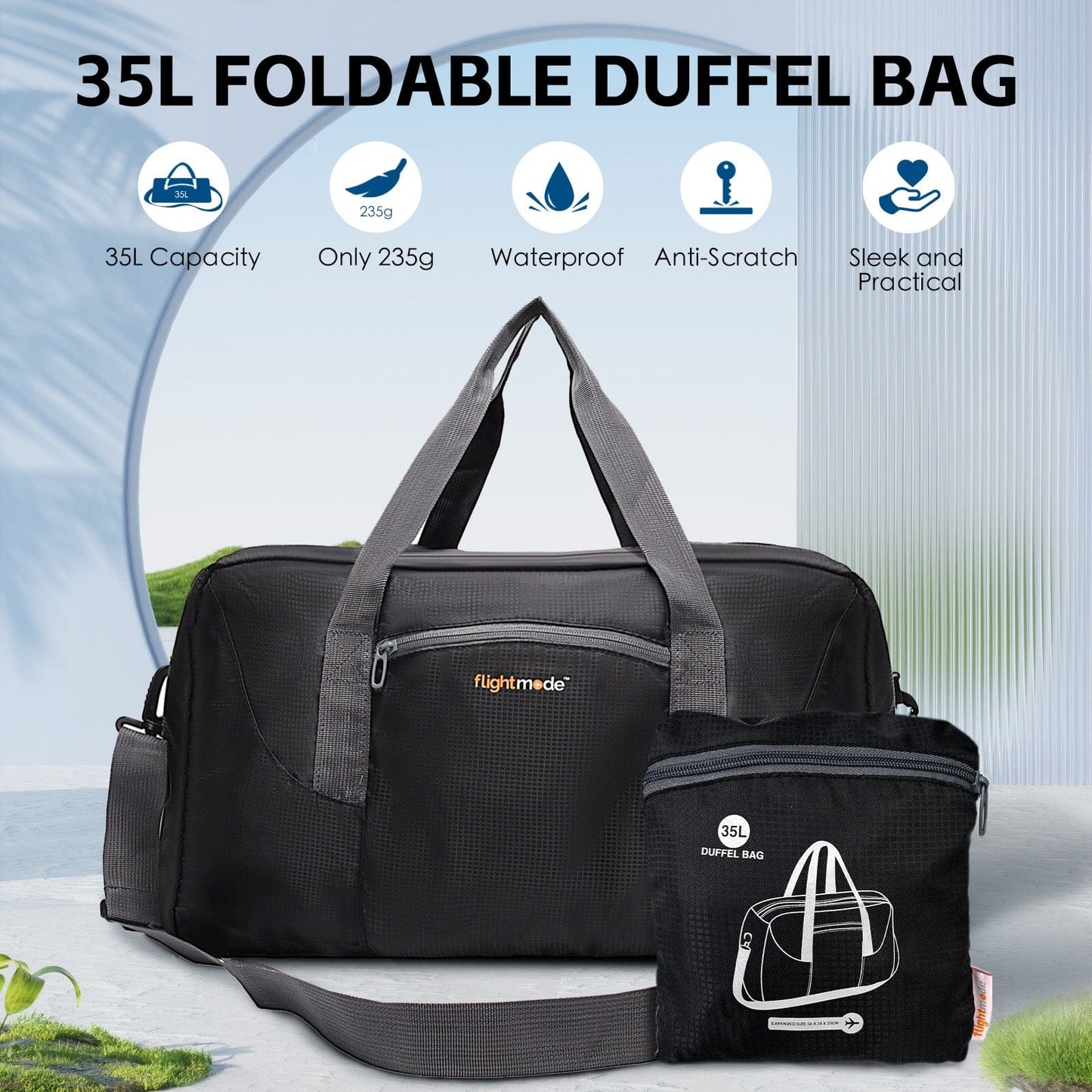 Flightmode 35L Foldable Lightweight Duffel Travel Bag