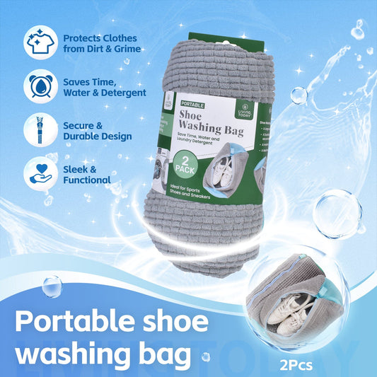 Living Today laundry bag 2Pcs Portable Shoe Washing Bag