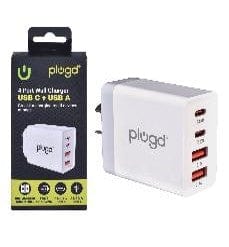 plugd USB charger 4 PORT  WALL CHARGER USB C+USB A