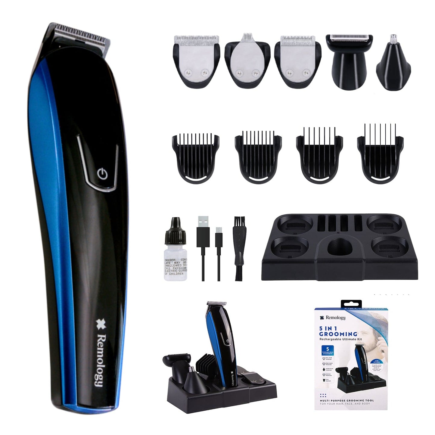 Remology personal care 5 IN 1 Rechargeable Grooming Kit
