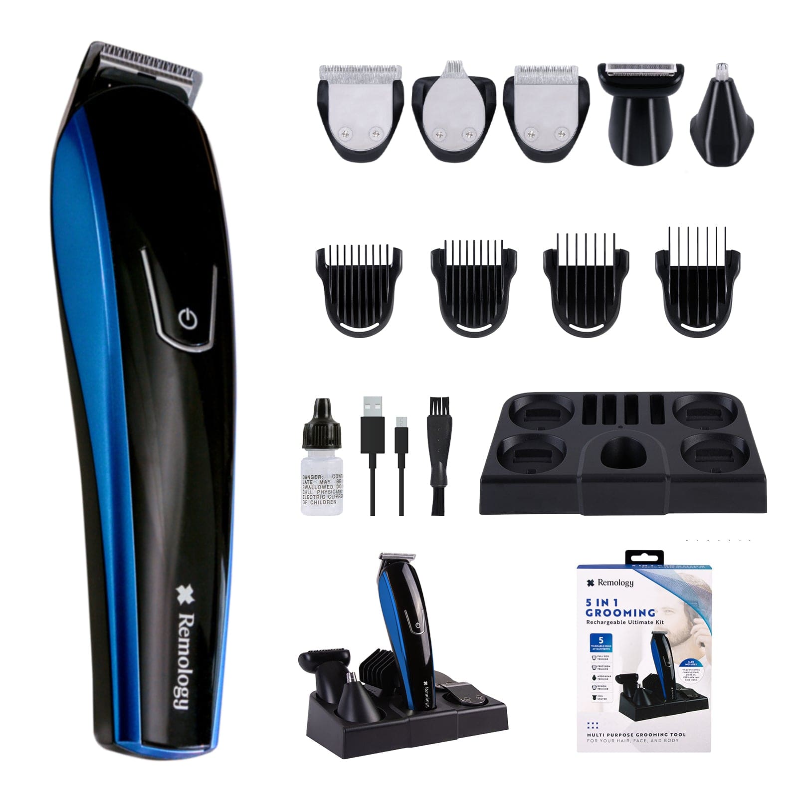 Remology personal care 5 IN 1 Rechargeable Grooming Kit