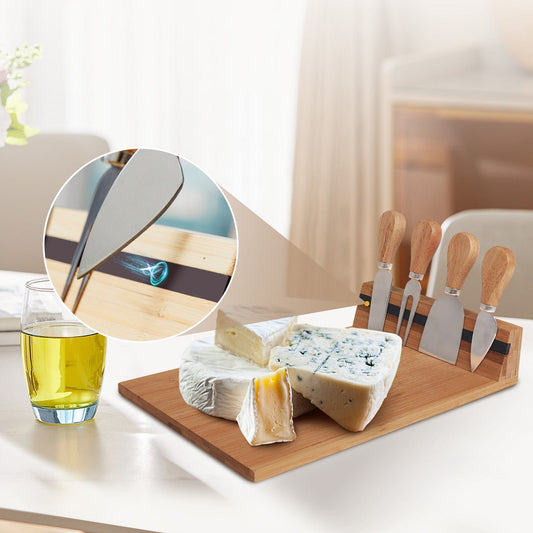Living Today Bamboo Bamboo Cheese Board and Knife Set