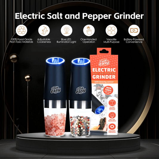 COOK EASY salt grinder 2 Pcs Gravity Sensor Electric Salt and Pepper Spice Grinder