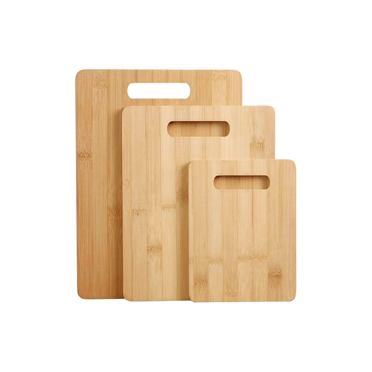 Living Today Kitchen 3 Pack Bamboo Cheese Cutting & Serving Chopping Board Set