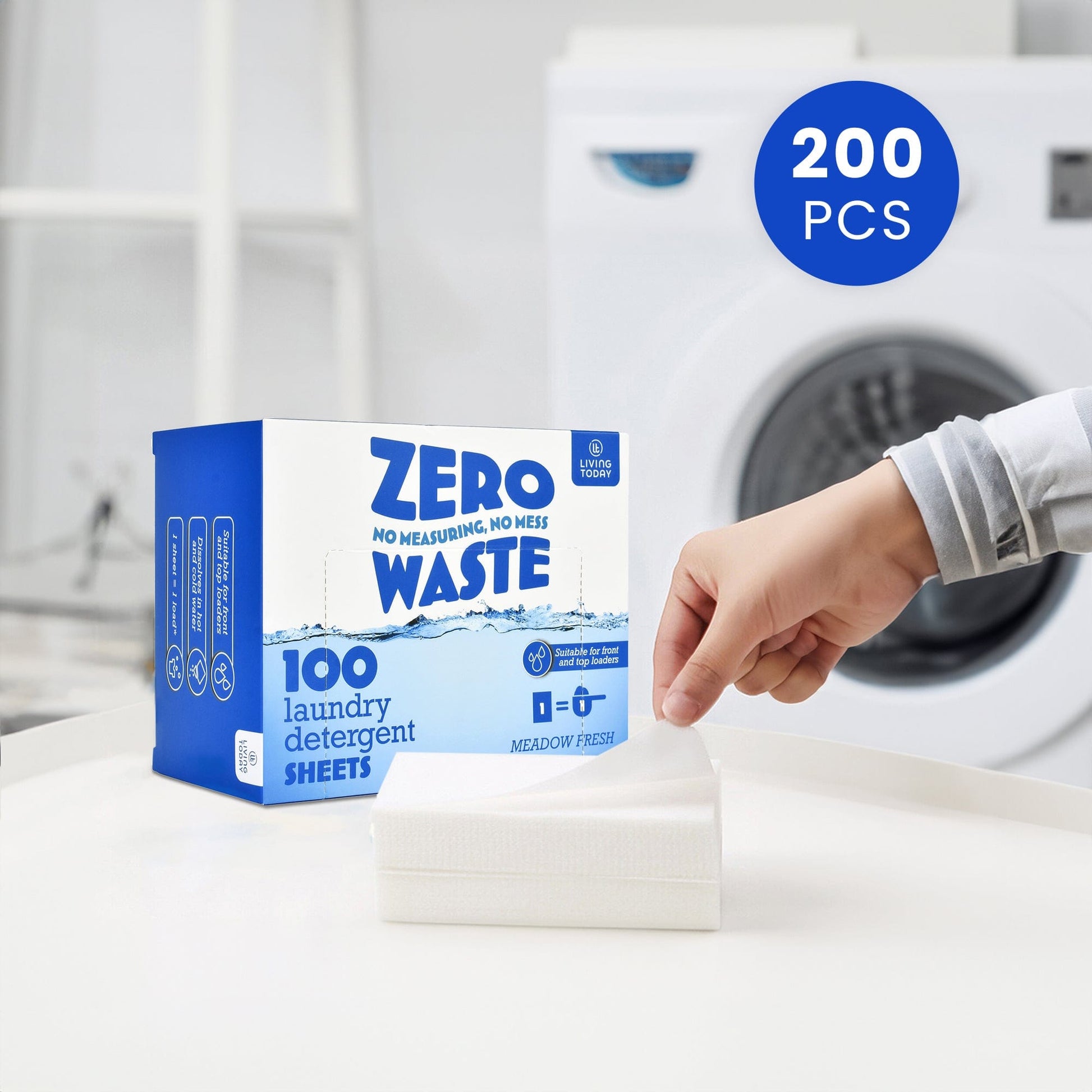 Living Today laundry 200 Pcs Eco-friendly Ultra Concentrated Laundry Detergent