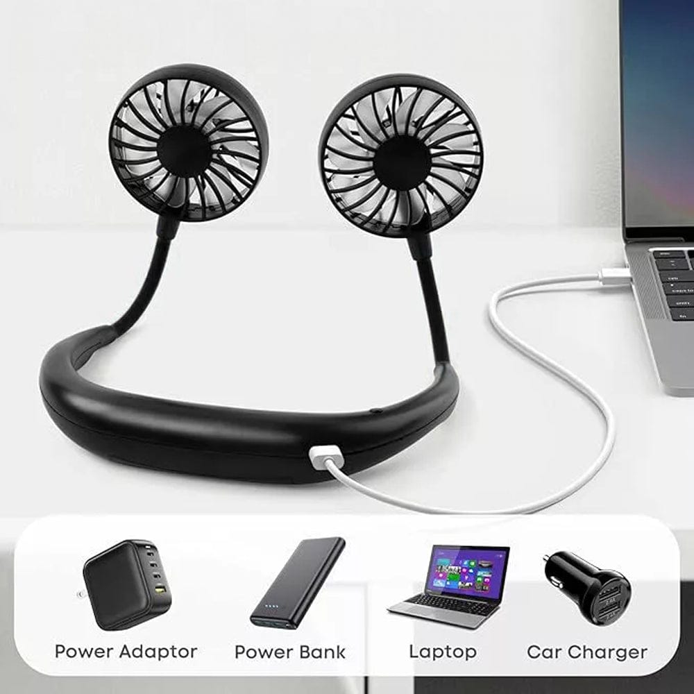 Living Today Fans Sports Fan Hanging USB Charging Travel Creative Neck Tool Portable 3 Speeds