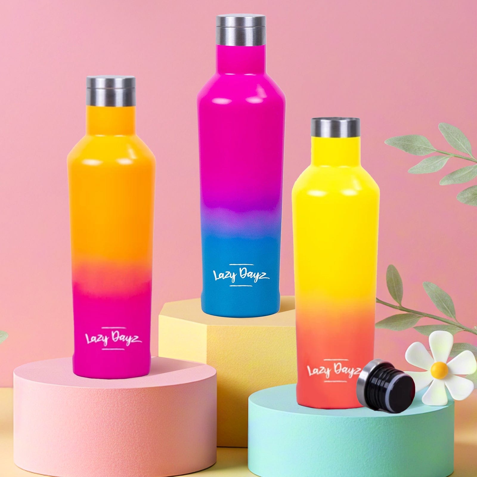 Lazy Dayz Hydration Lazy Dayz Spartan Drink Bottle 480ml - Pink Blue Ombre
