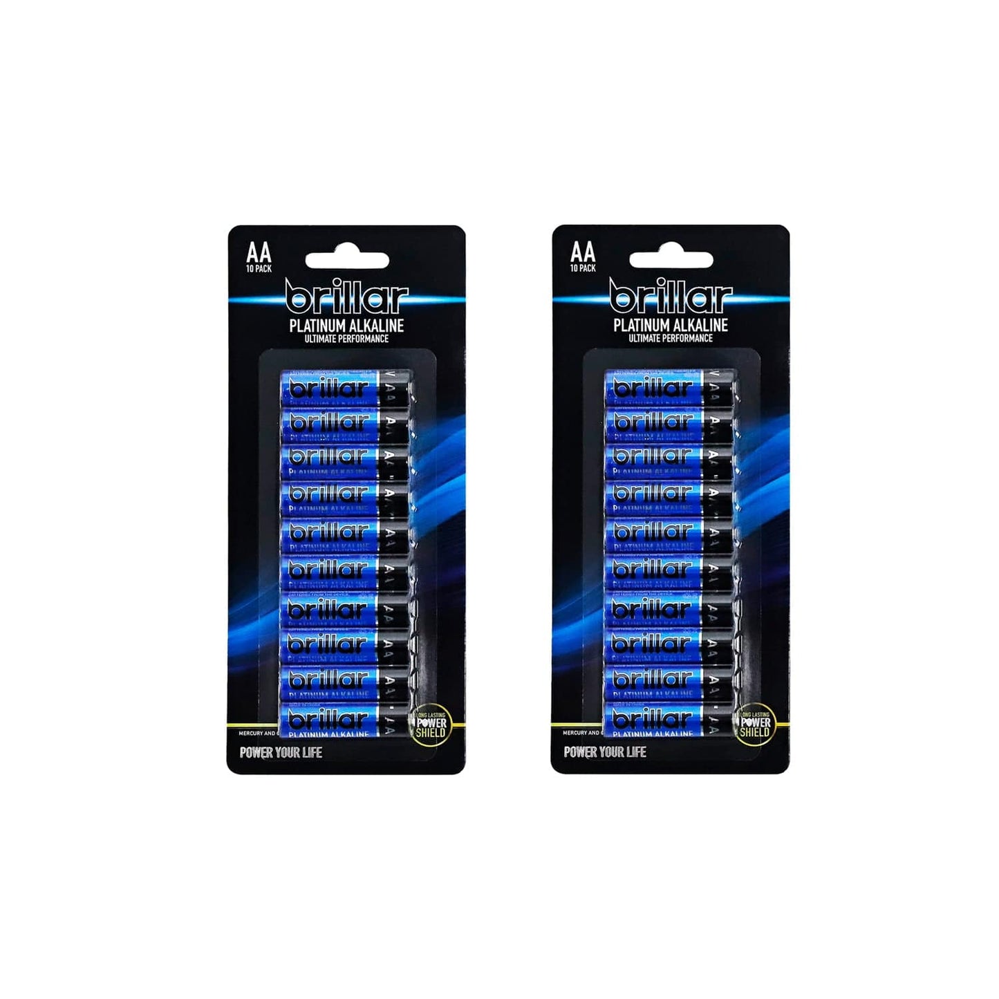 Brillar General Purpose Batteries 2x Brillar AA Platinum Alkaline Batteries 10pk