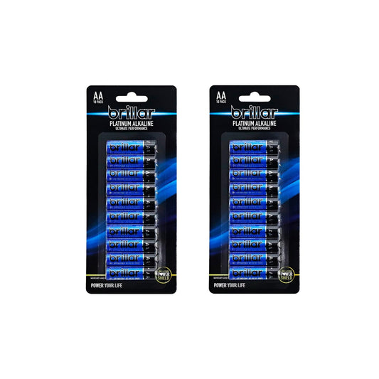 Brillar General Purpose Batteries 2x Brillar AA Platinum Alkaline Batteries 10pk