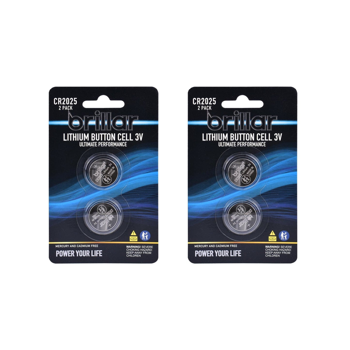 Brillar General Purpose Batteries Brillar CR2025 Lithium Button Cell 2pk