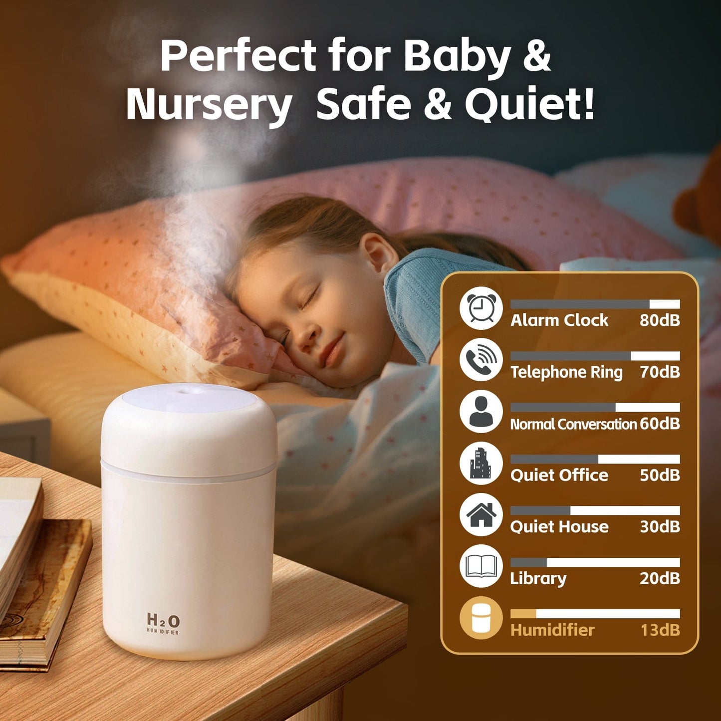 Living Today Humidifiers Living Today Mini LED Ultrasonic Humidifier 300ML