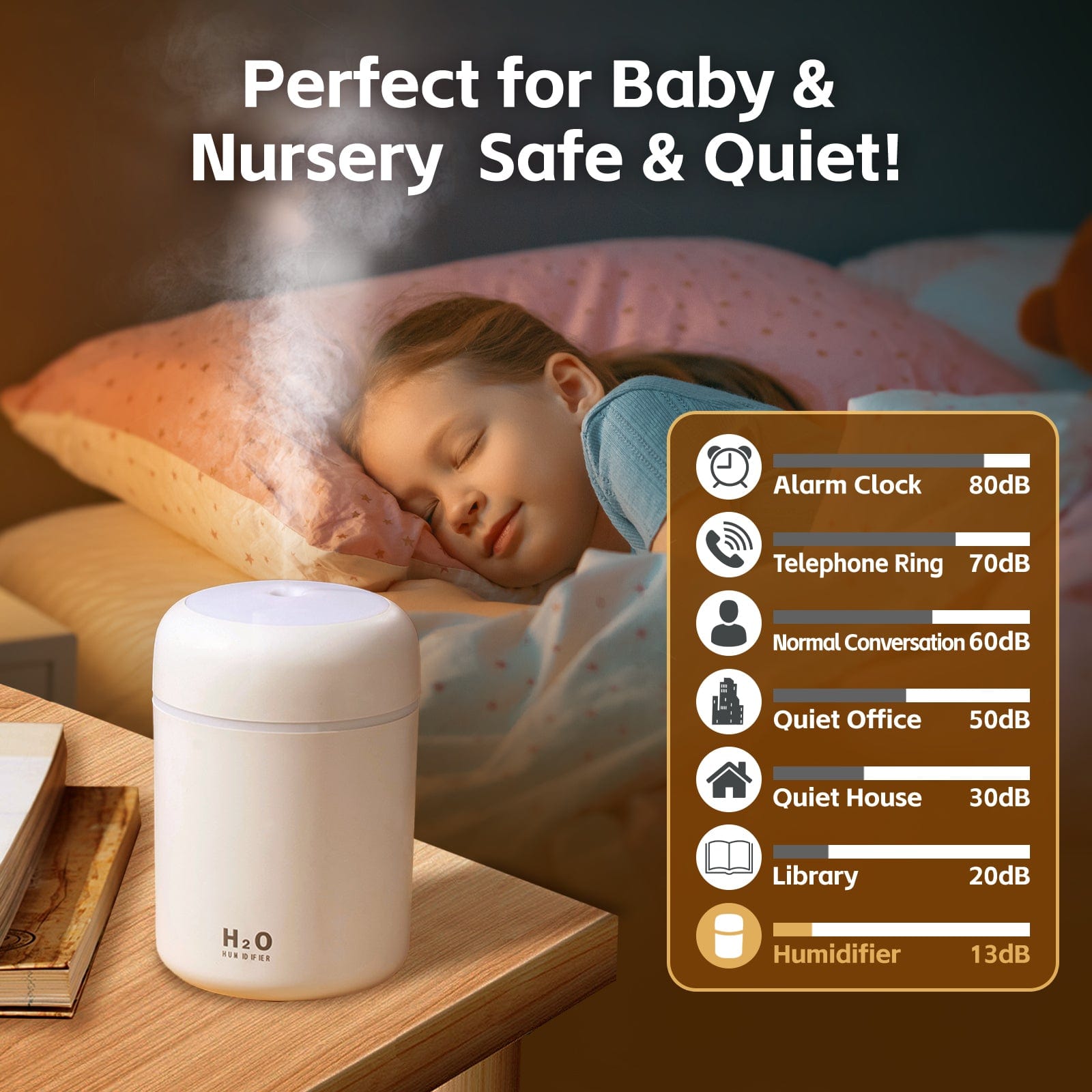 Living Today Humidifiers Living Today Mini LED Ultrasonic Humidifier 300ML