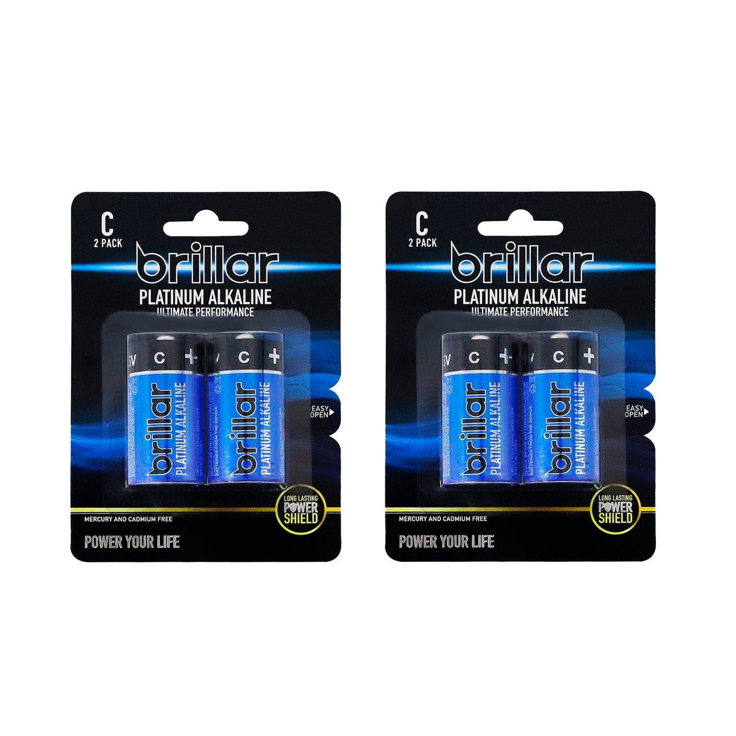 Brillar General Purpose Batteries Brillar C Platinum Alkaline Batteries 2pk