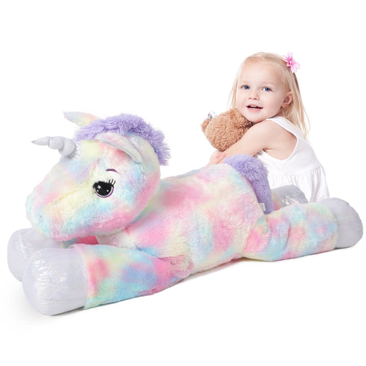 Fandcy Toys & Games 105cm Jumbo Lying Unicorn Soft Plush Toy