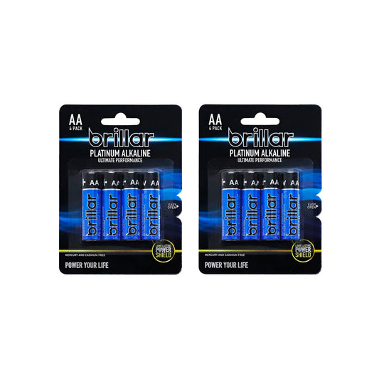 Brillar General Purpose Batteries 2x Brillar AA Platinum Alkaline Batteries 4pk