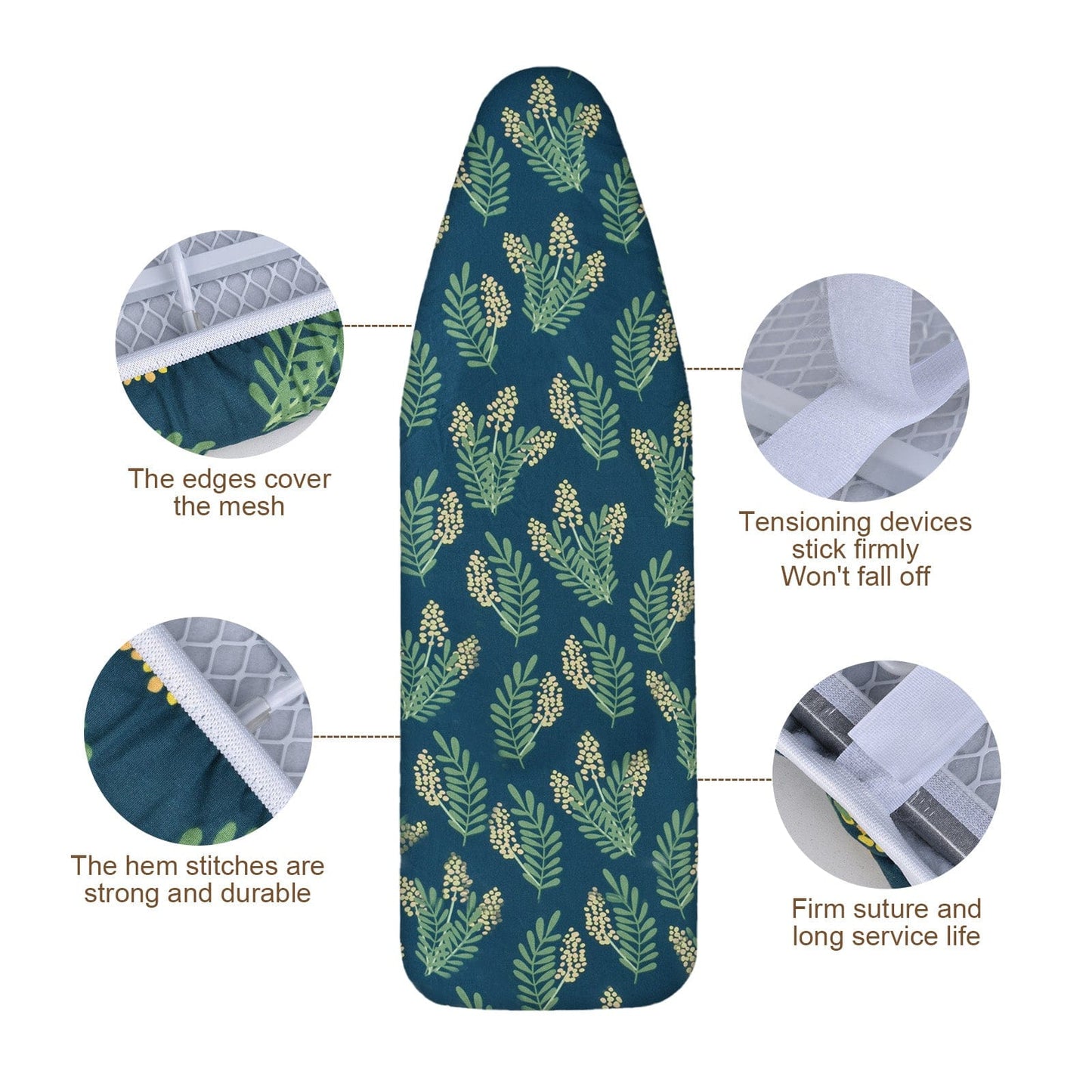 Clevinger Ironing Boards Ironing Board Cover Heat Resistant - Wattle Print