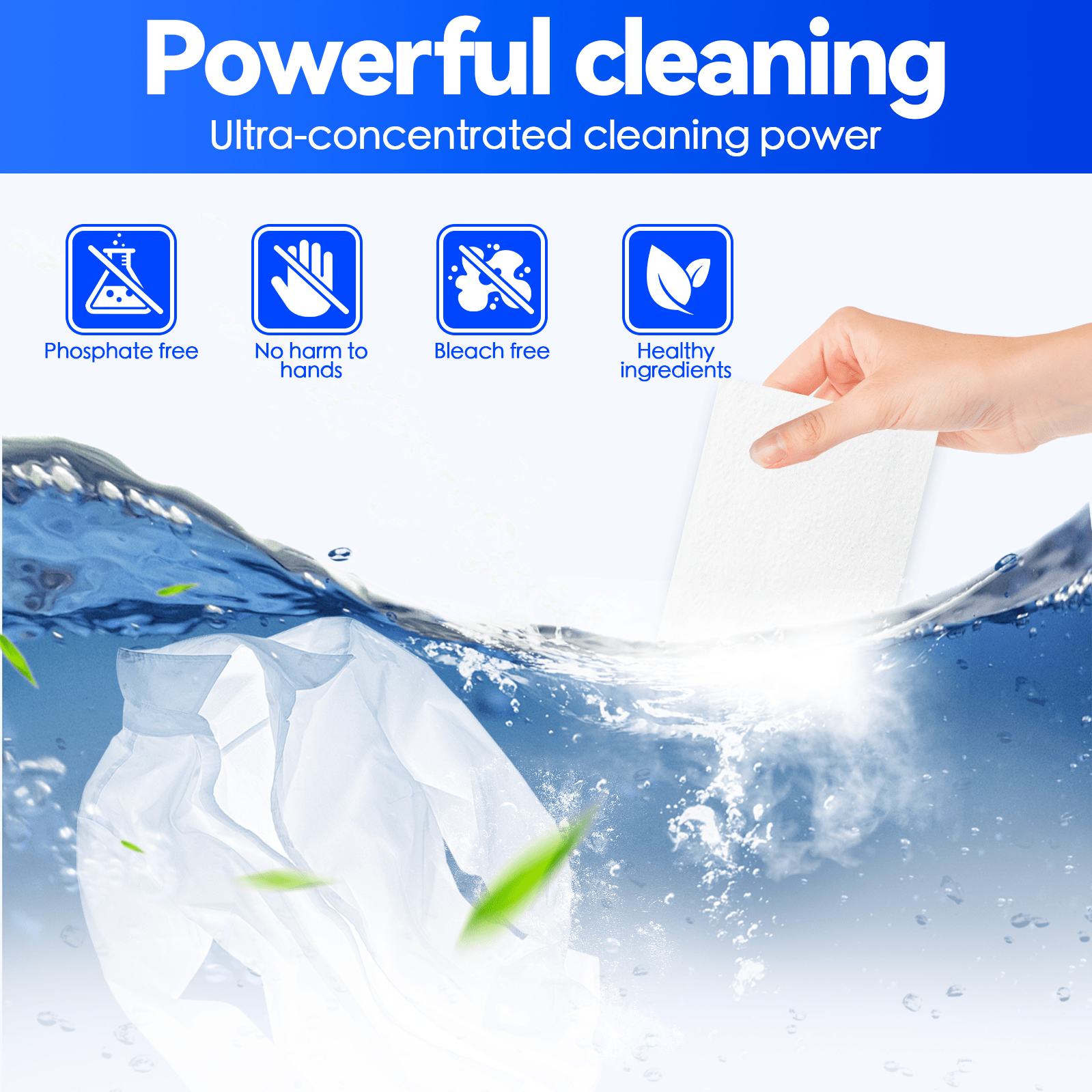 Living Today laundry 100 Sheets Eco-friendly Ultra Concentrated Laundry Detergent