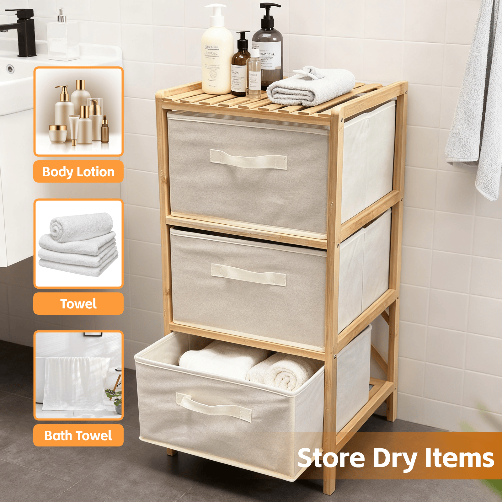 Clevinger 3 Drawer Bammboo Storage Chest