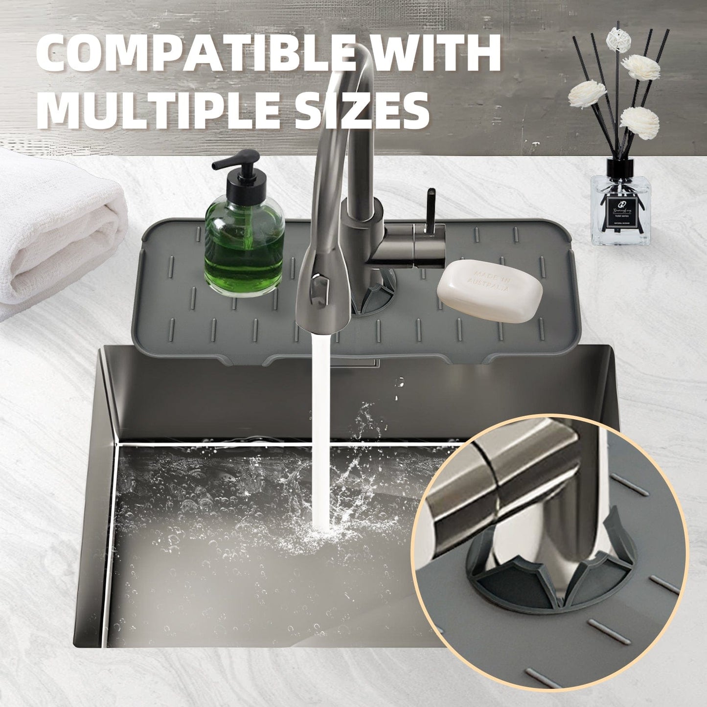 COOK EASY Sink Mats SINK FAUCET DRIP TRAY