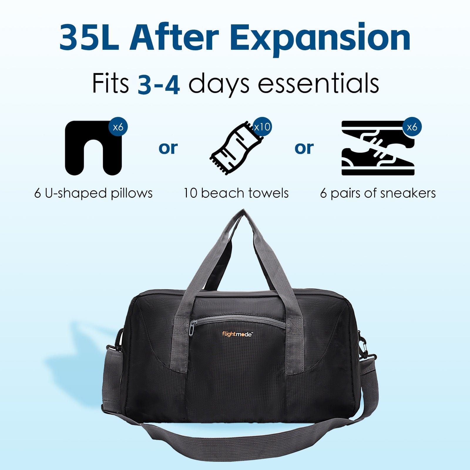 Flightmode 35L Foldable Lightweight Duffel Travel Bag