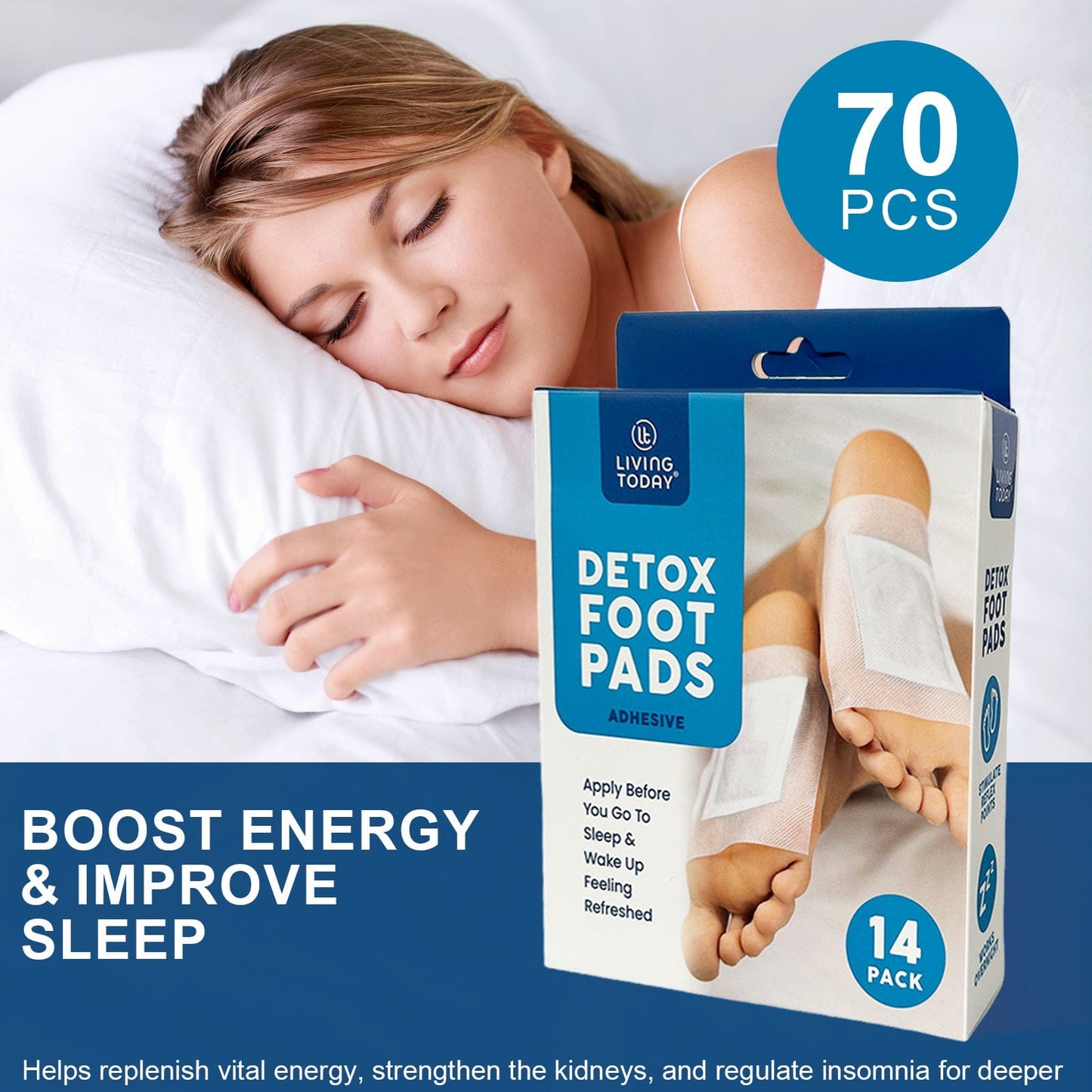 Living Today Homewares 70 Pcs The Cleansing Detox Foot Pads Patches