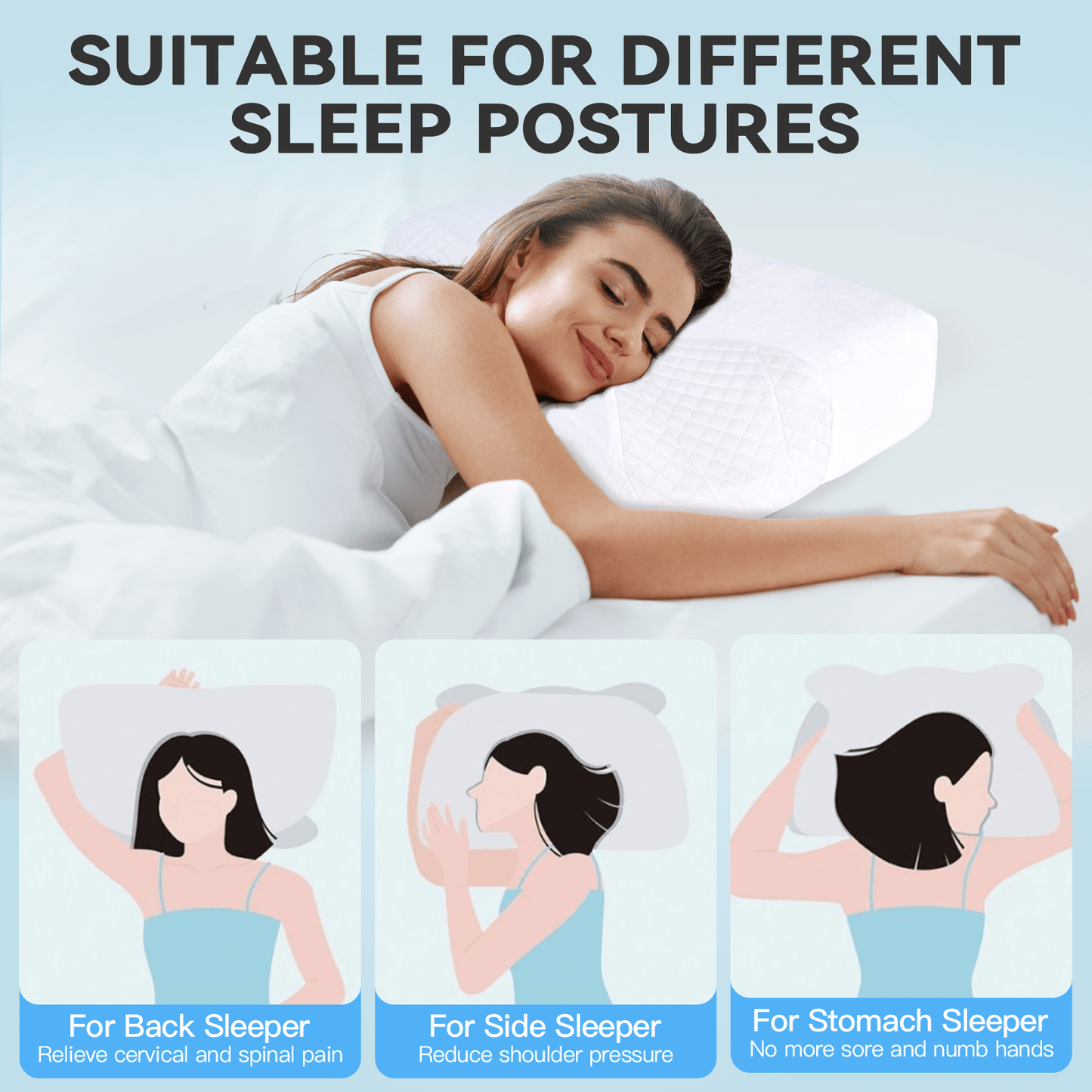 Living Today MEMORY FOAM PILLOW+8cm Memory Foam Mattress Topper with Bamboo Cover - Single Size