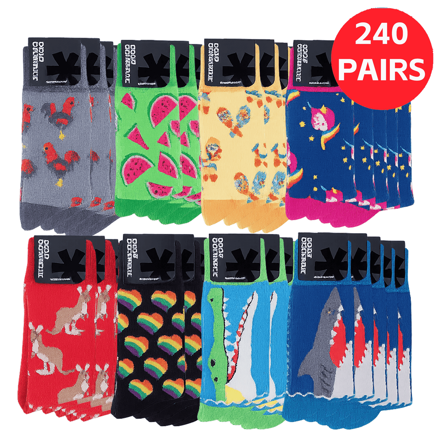 Sock Exchange Socks Wholesale 240 Pairs Novelty Socks