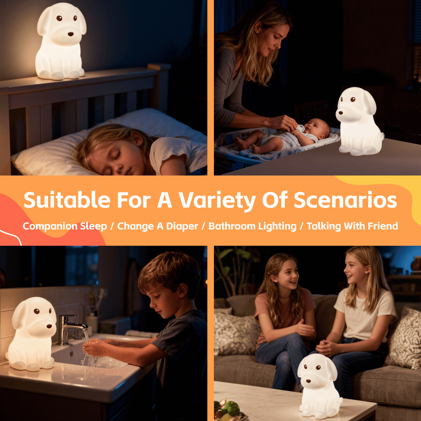 Brillar Squishy Dog Night Light