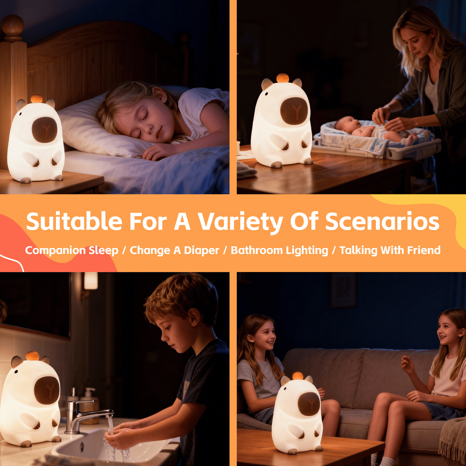 Brillar Squishy Capybara Night Light