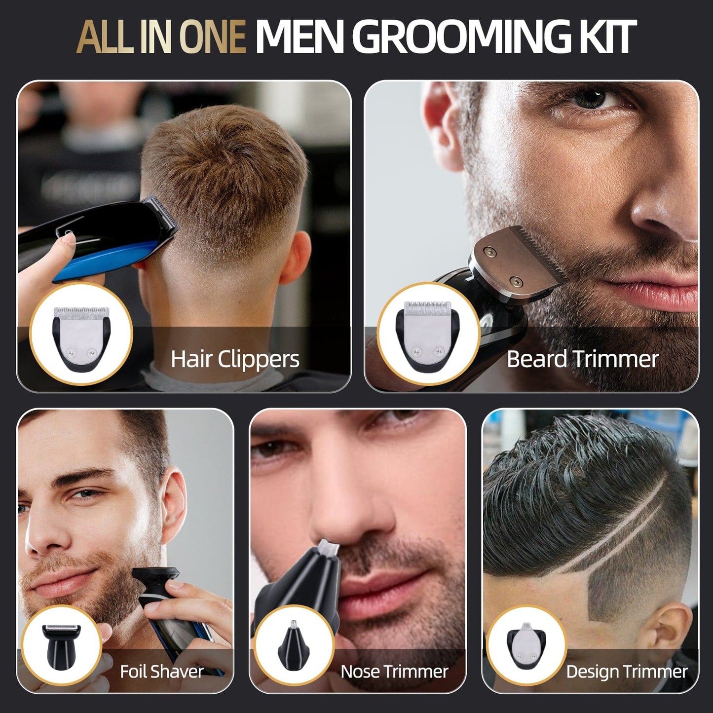 Remology personal care 5 IN 1 Rechargeable Grooming Kit