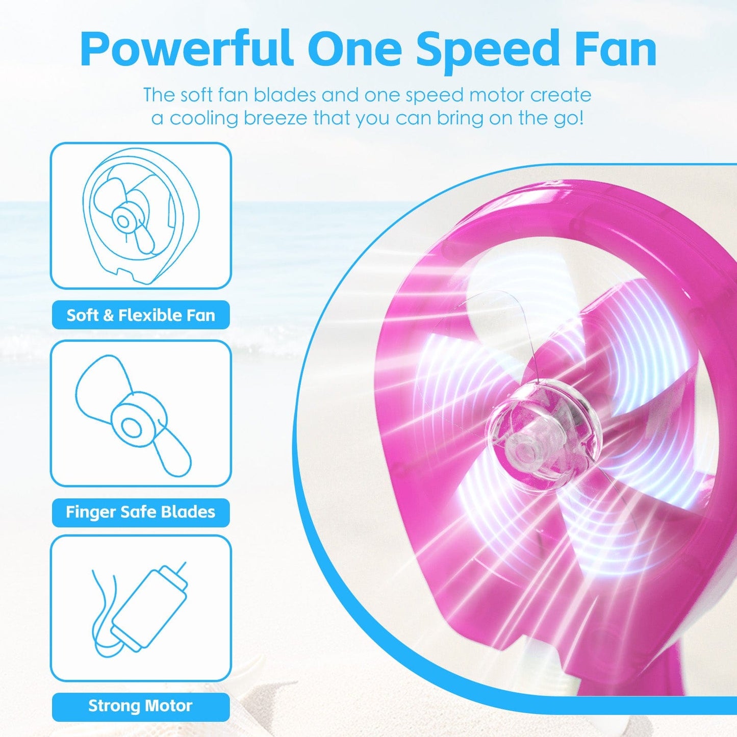 Lazy Dayz Hydration Lazy Dayz Water Spray Fan - Pink