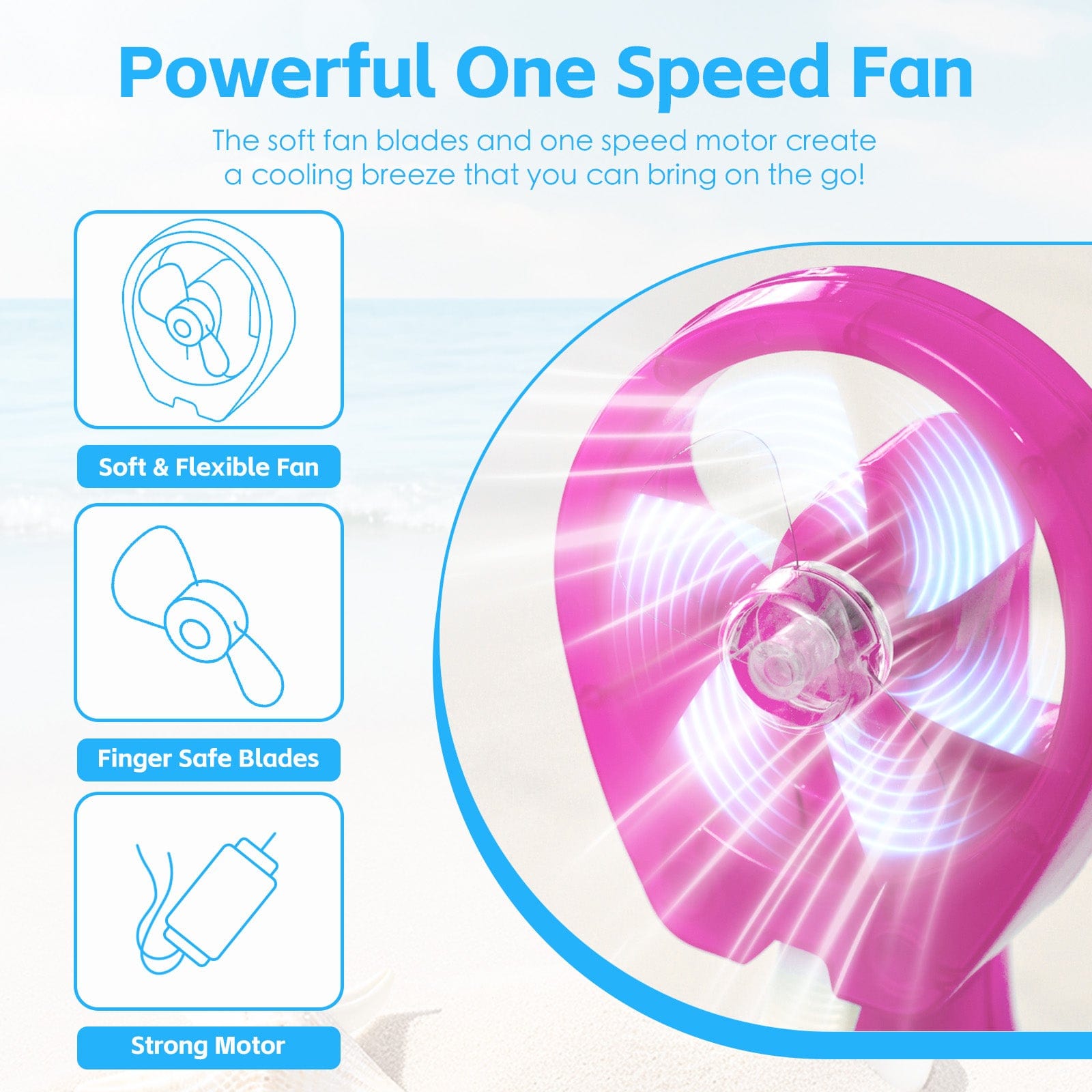 Lazy Dayz Hydration Lazy Dayz Water Spray Fan - Pink