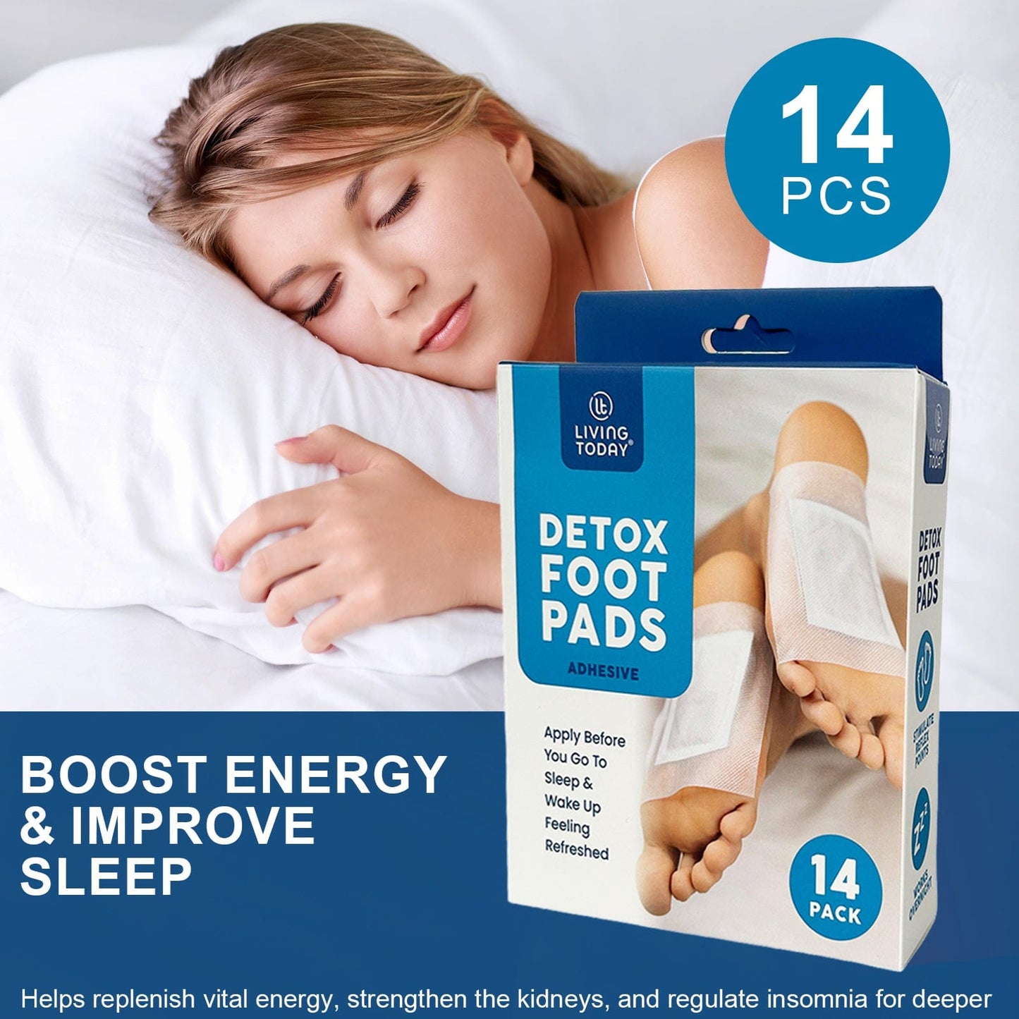 Living Today Homewares 14 Pcs Detox Foot Pads - The Cleansing Detox Foot Pads