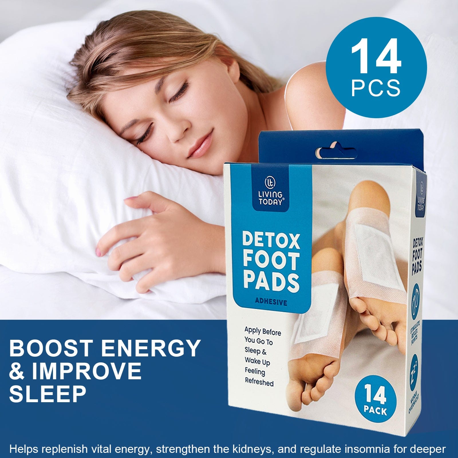 Living Today Homewares 14 Pcs Detox Foot Pads - The Cleansing Detox Foot Pads