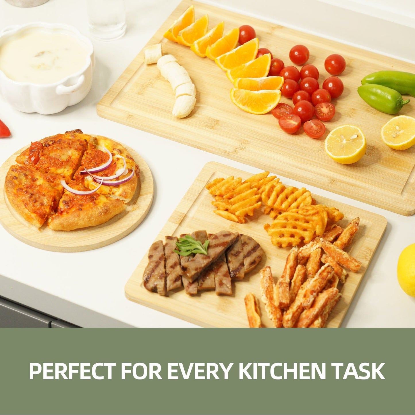 Clevinger 3 Pcs Bamboo Cutting Board