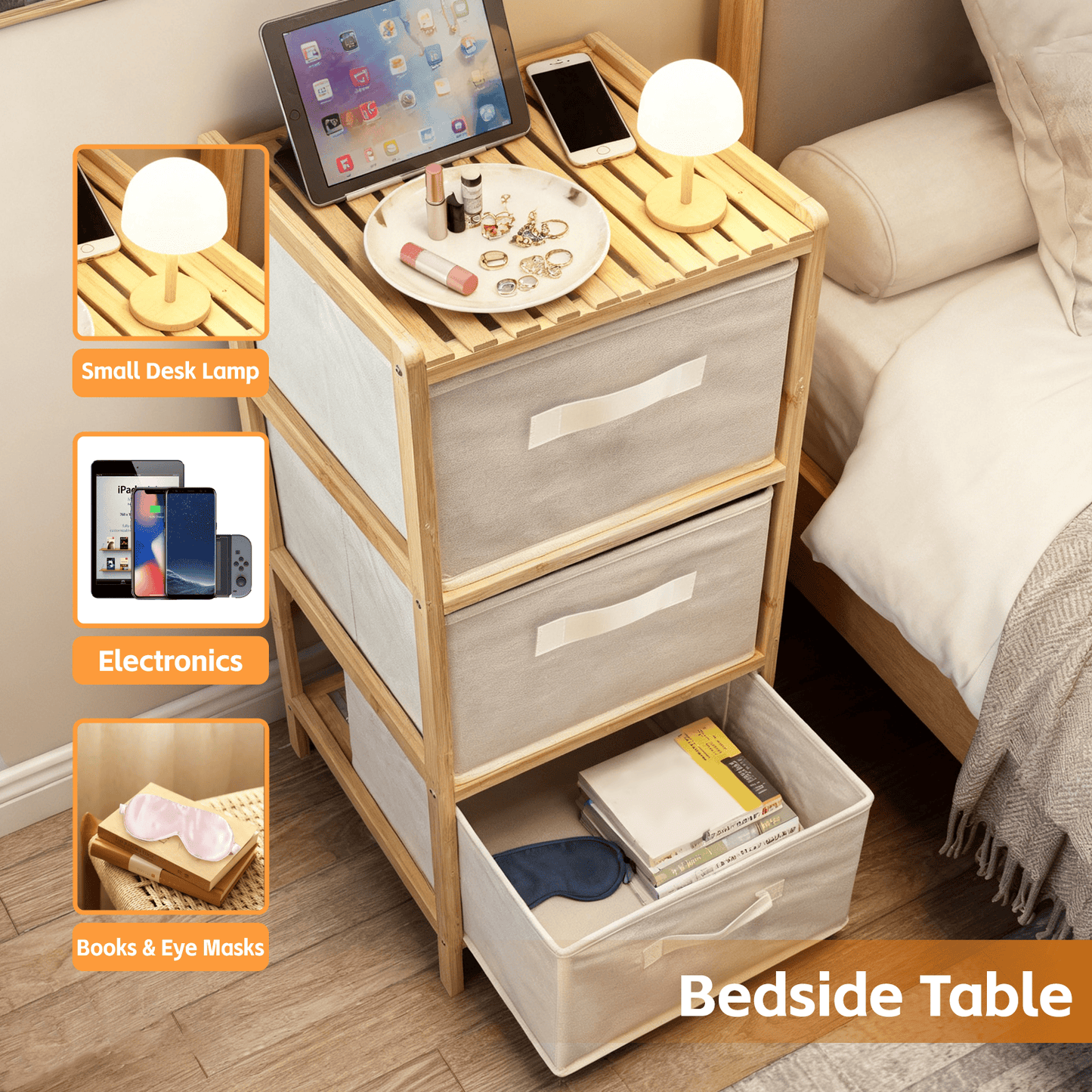 Clevinger 3 Drawer Bammboo Storage Chest