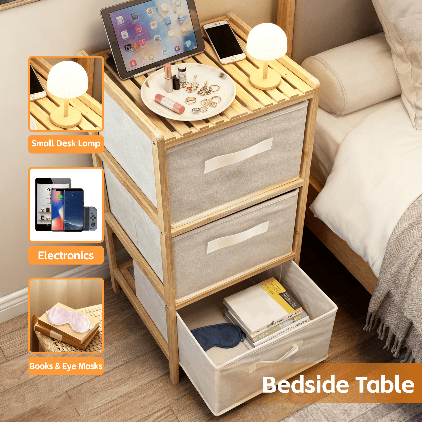 Clevinger 3 Drawer Bammboo Storage Chest