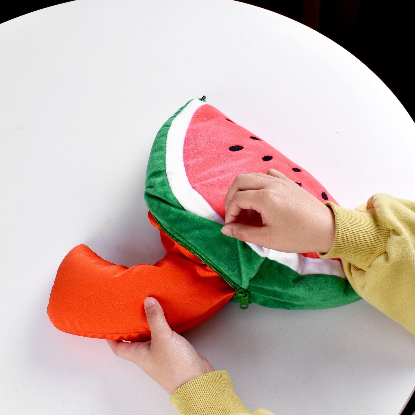 Lazy Dayz Two-Way Reversible Microfibre Travel Pillow-Watermelon