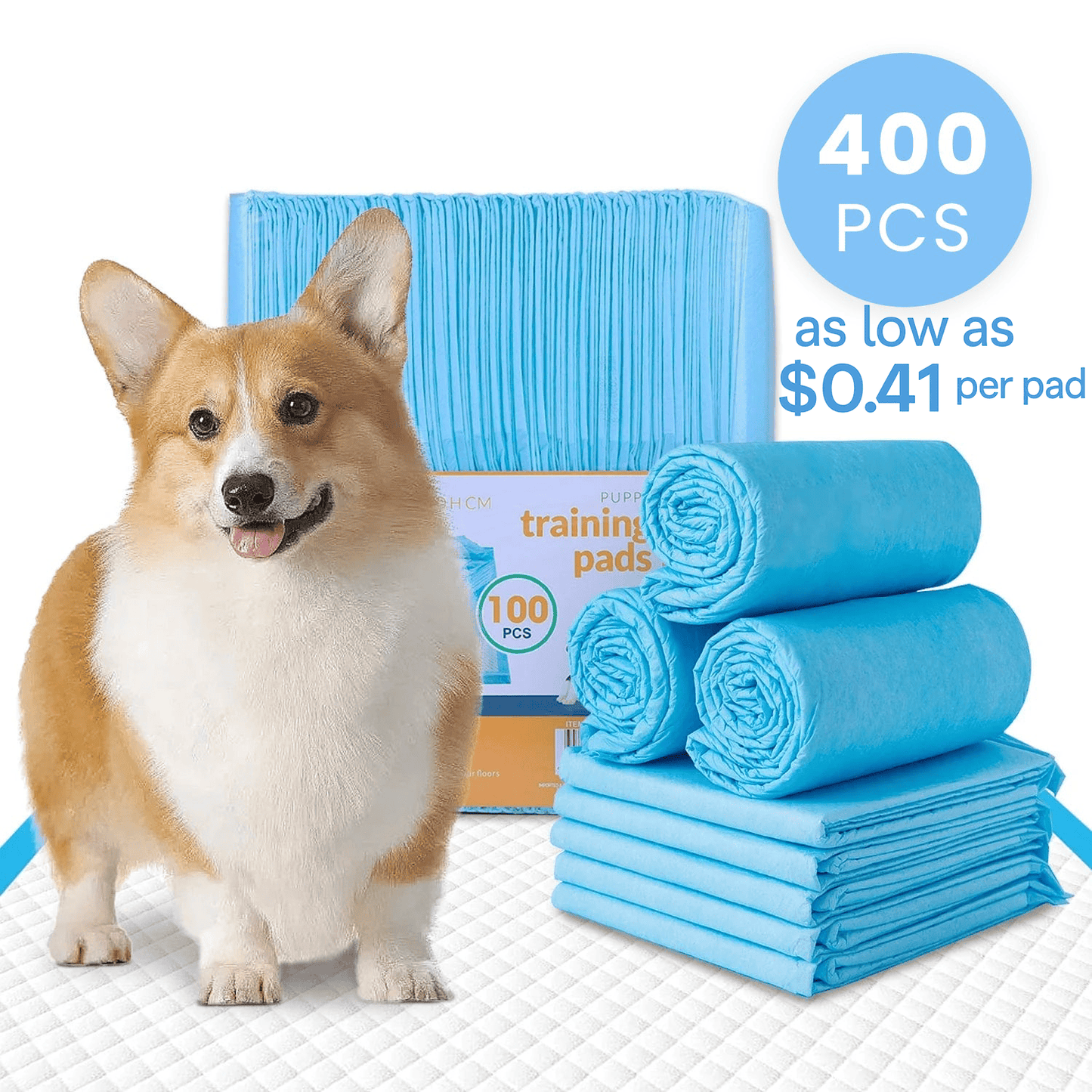 Living Today Pets 400 Pcs Dog Absorbent Training Pad 60 x 60 cm