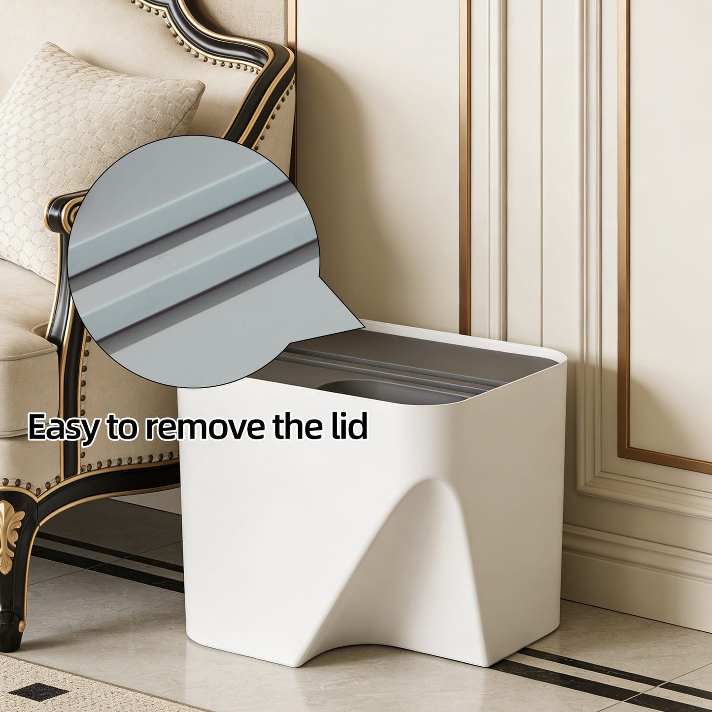 Living Today kitchenware 12L Stackable Plastic Kitchen Trash Bin Household Classification Storage Box