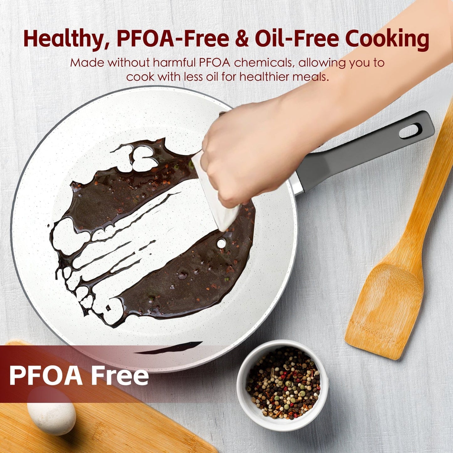 Clevinger 8 Pcs Clevinger Non-Stick Cookware Set