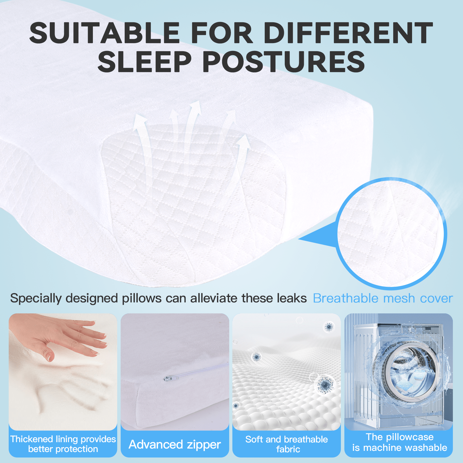 Living Today Pillows MEMORY FOAM PILLOW+8cm Memory Foam Mattress Topper with Bamboo Cover - Single Size