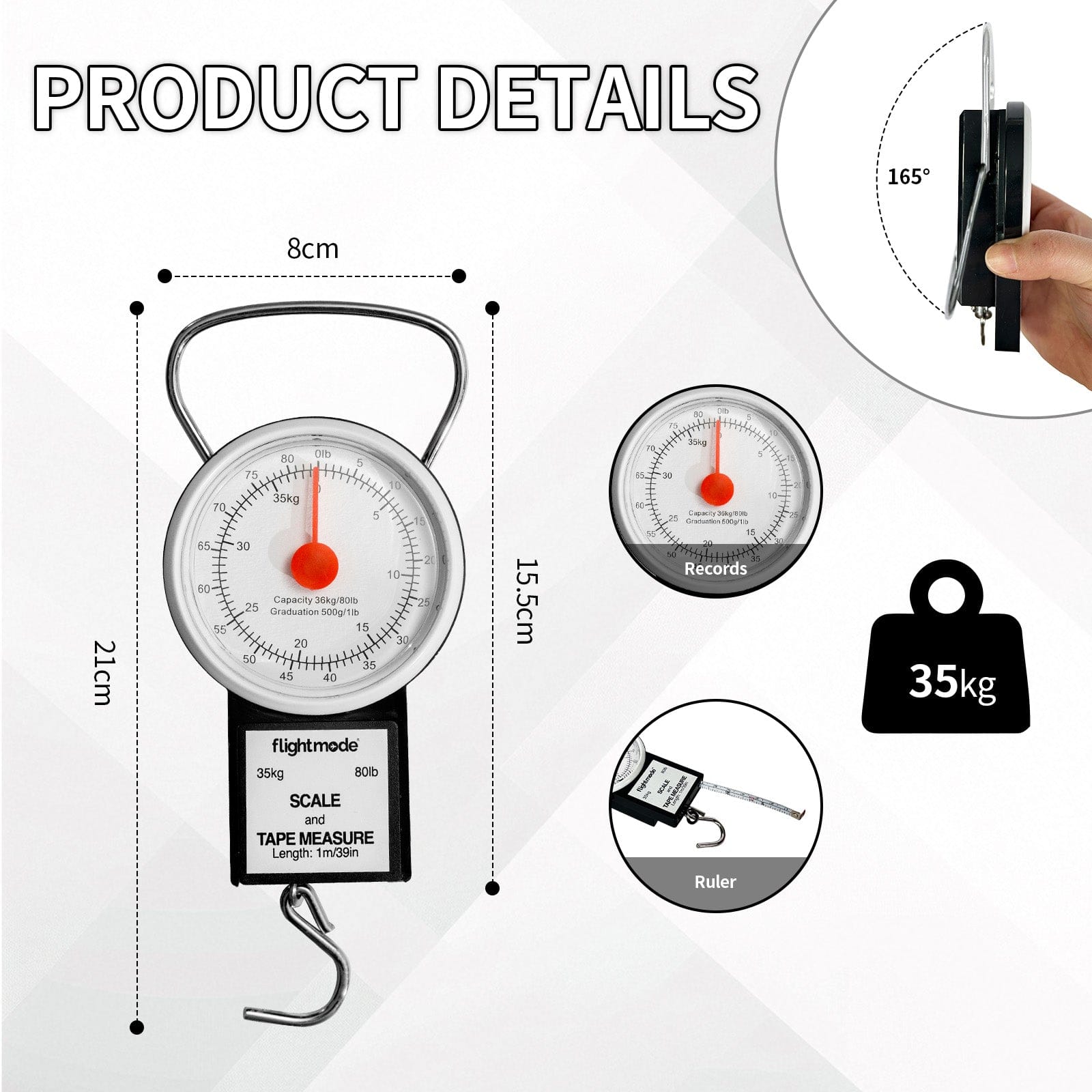 Flightmode Flightmode Analogue Luggage Scale