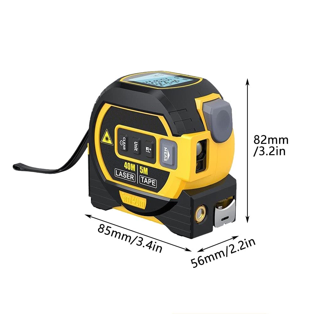 Living Today laser tape measure 40m Laser Measure, Cross-line Laser Level, 5m Tape Measure Yellow