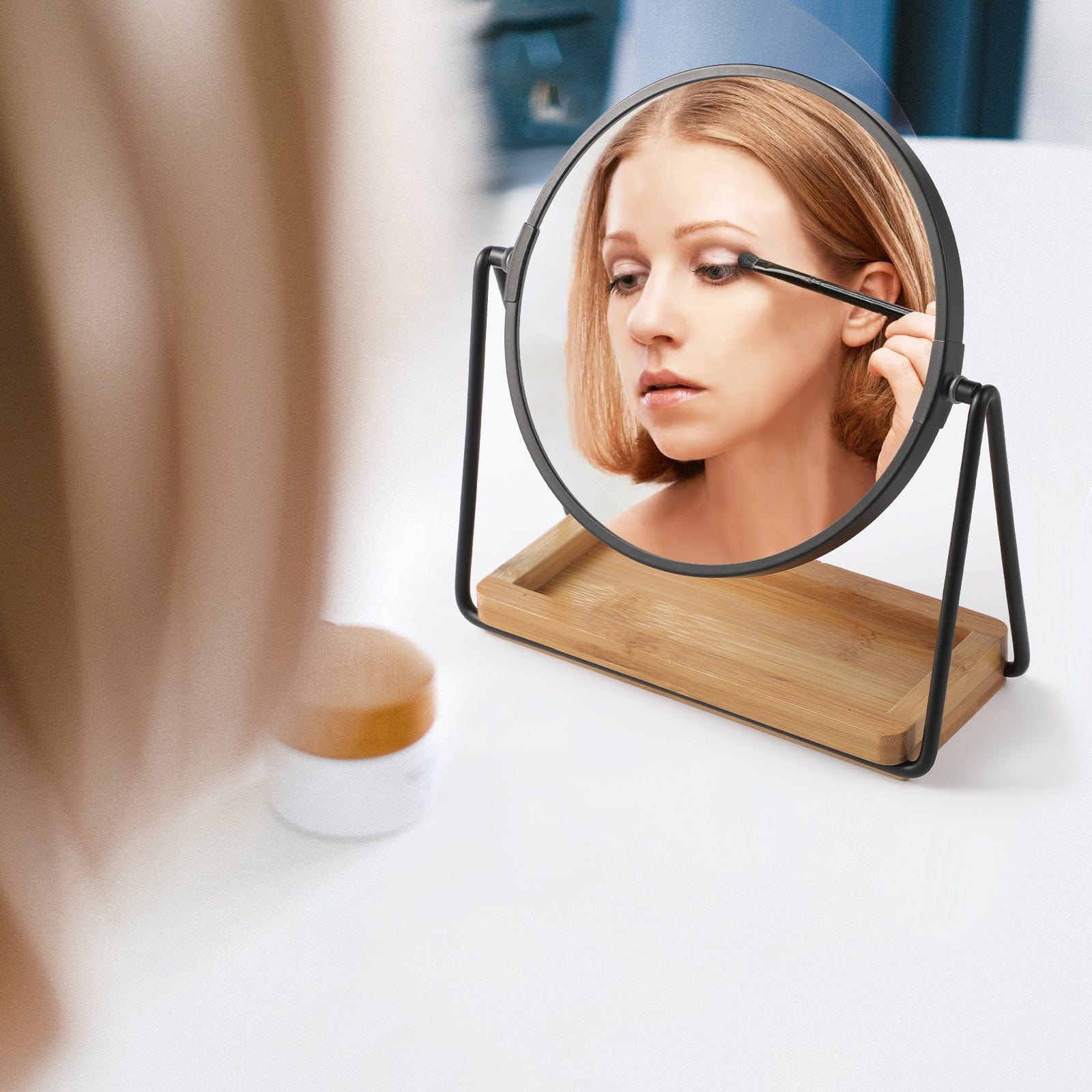 Clevinger Mirrors Clevinger Milan Bamboo Makeup, Vanity, and Beauty Mirror